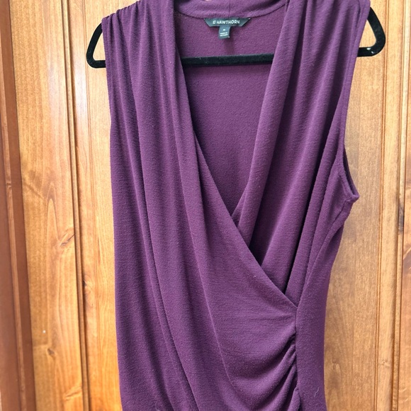 41 Hawthorn Benni wrap front ruched knit top in burgundy size XL - Picture 6 of 6